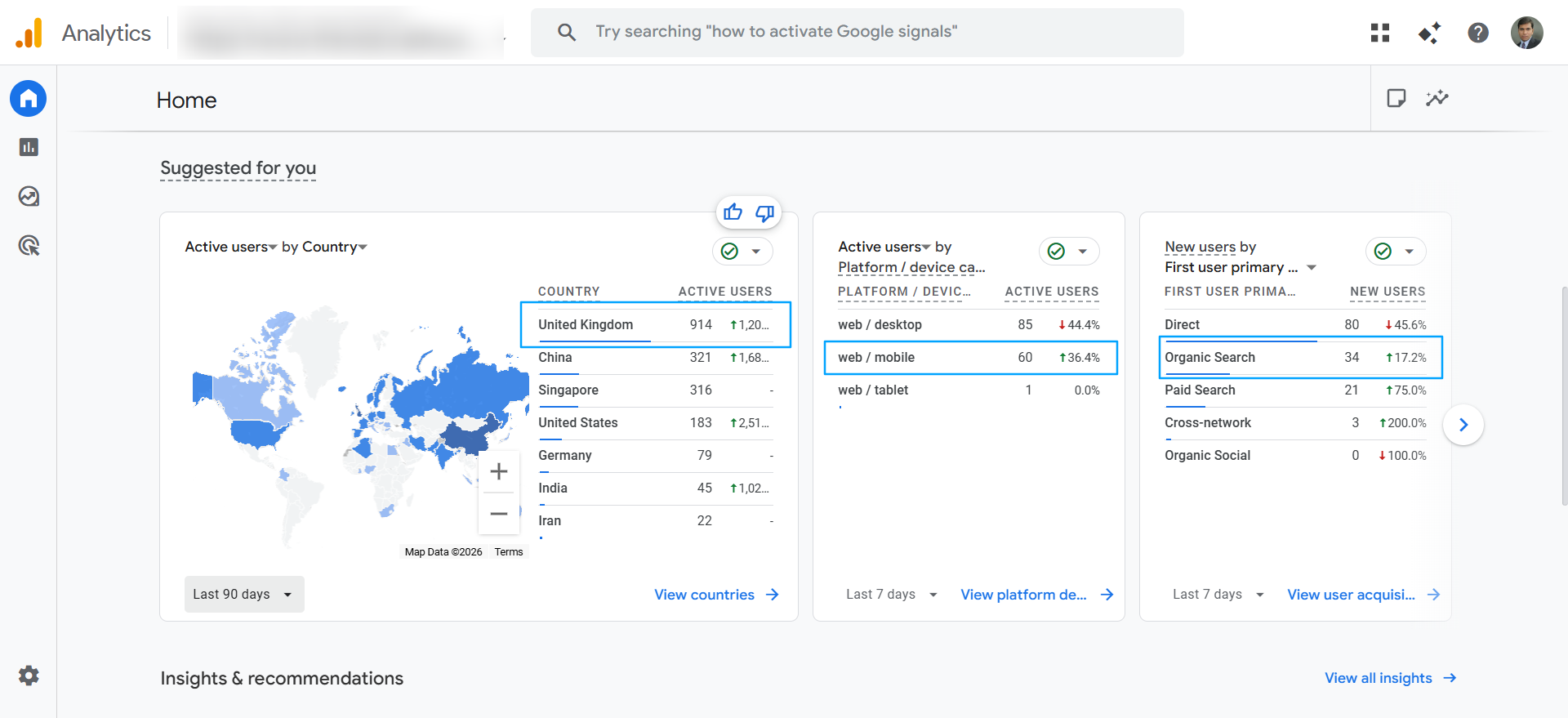Google Analytics Results
